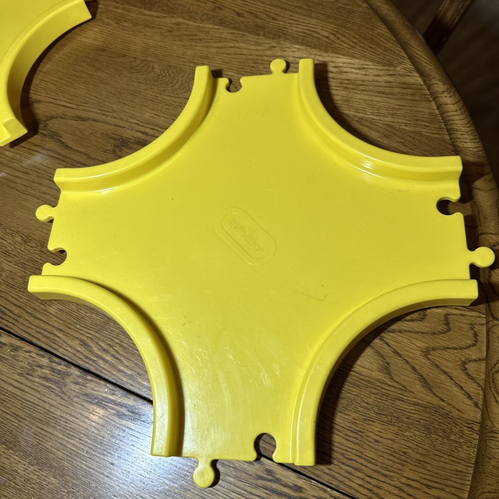 Little Tikes Creative Railway Yellow 4 way INTERSECTION Track Piece -#16